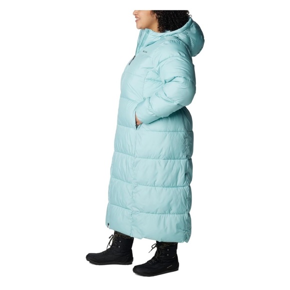 Columbia Puffect Long Jacket Womens XXL Full Zip Puffer Insulated Hood parka - Picture 2 of 10